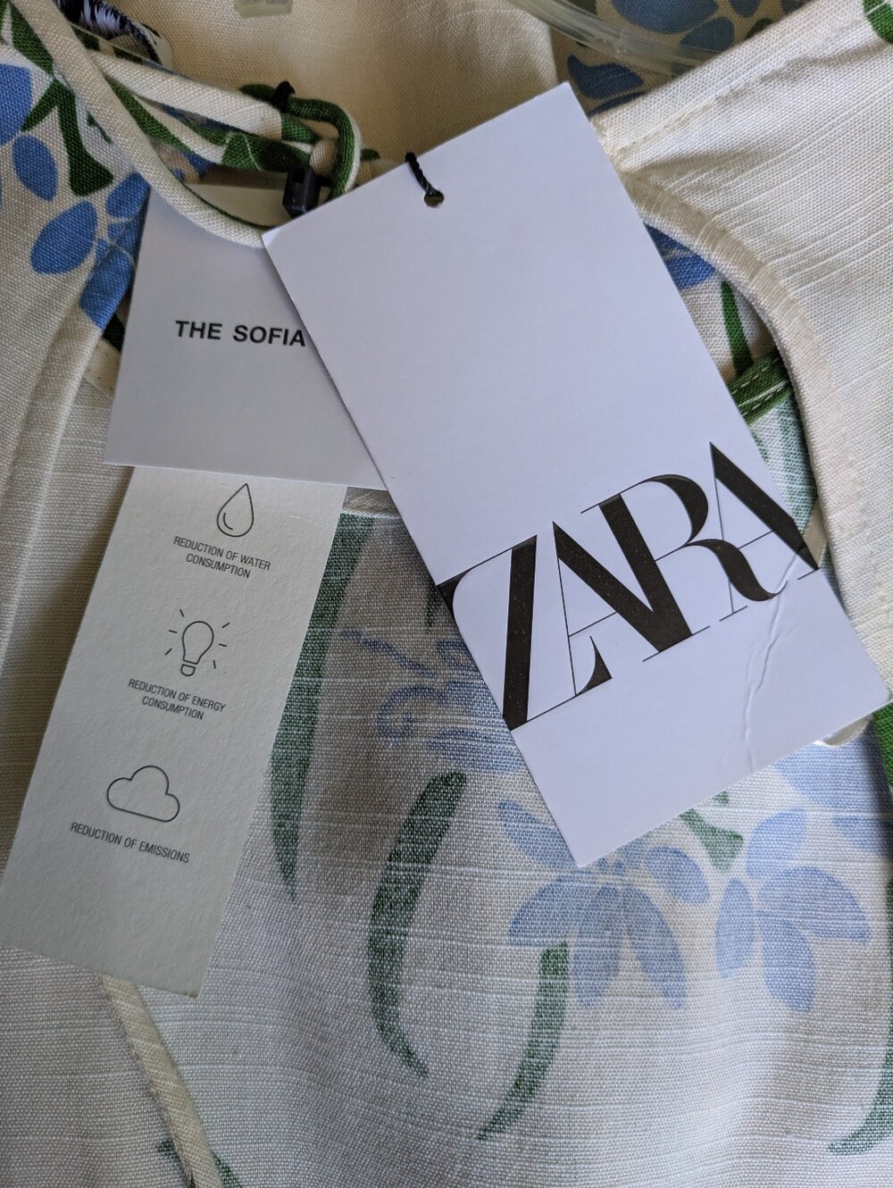 NWT...Zara Sofia Ecru Linen/Cotton Open Back Maxi Dress Size XS - Picture 11 of 12